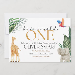 Invitación La aventura comienza primera fiesta de cumpleaños