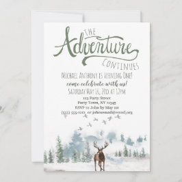 Invitación La aventura continúa el cumpleaños de Woodland