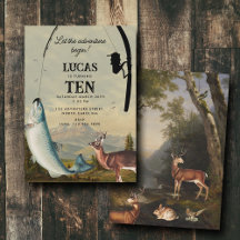 La aventura de caza y pesca comienza Cumpleaños de