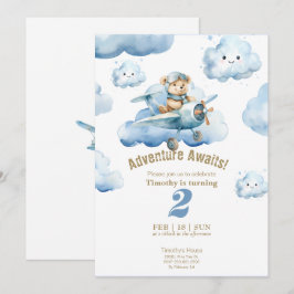 Invitación La aventura de cumpleaños número 2 de Teddy en el