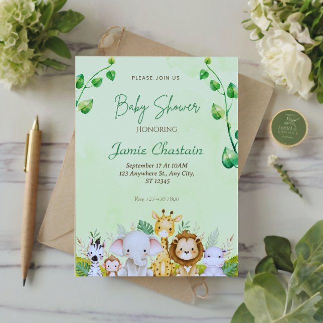 Invitación La aventura de la jungla: un grupo de animales sal (Subido por el creador)