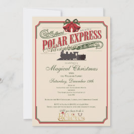 Invitación La aventura del tren Polar Express cree en los Nav