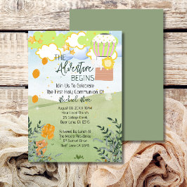 Invitación La aventura empieza con el globo aerostático prime