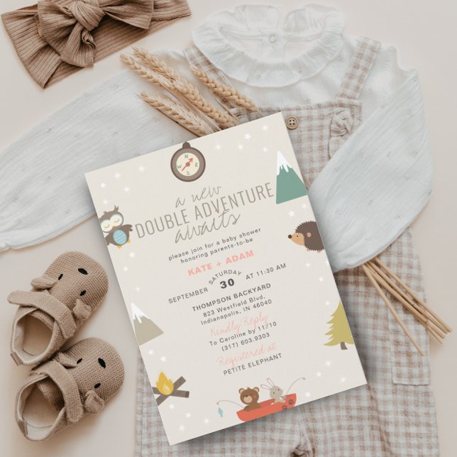 Invitación La aventura espera a los Chicas gemelos Woodland B (Subido por el creador)