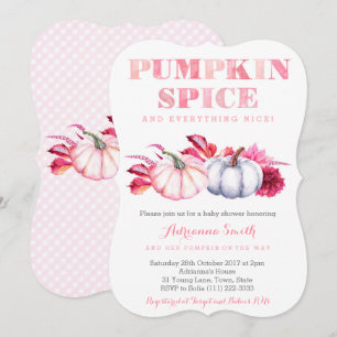 Invitación La Baby Shower de las especias de calabaza invita