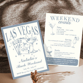 Invitación La Bachelorette de Las Vegas Cocktail Itinerario