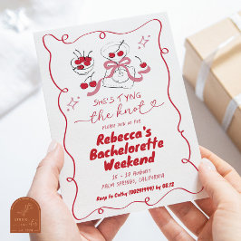 Invitación La Bachelorette Know Martini con la mano desatada