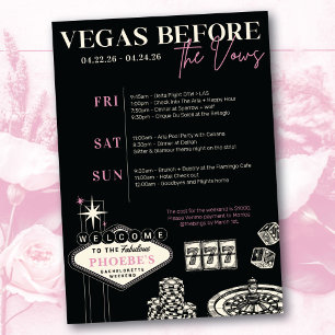 Invitación La Bachelorette Party de Las Vegas Personalizada I