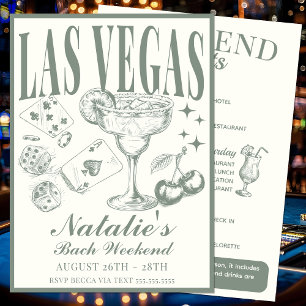 Invitación La Bachelorette Party de Las Vegas Personalizada I