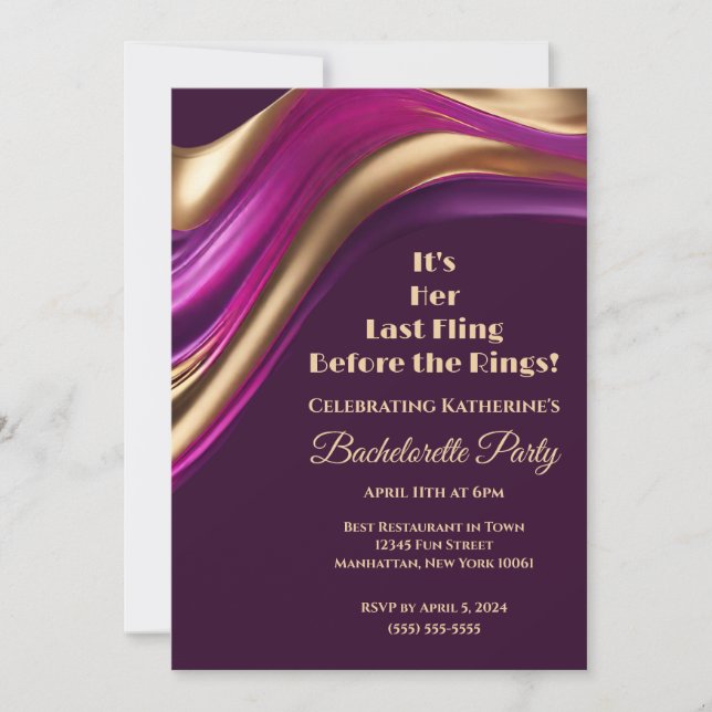 Invitación La bachillerato es su última huida antes de los an (Anverso)