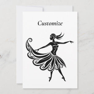 Invitación La bailarina africana de siluetas Thunder_Thunder_