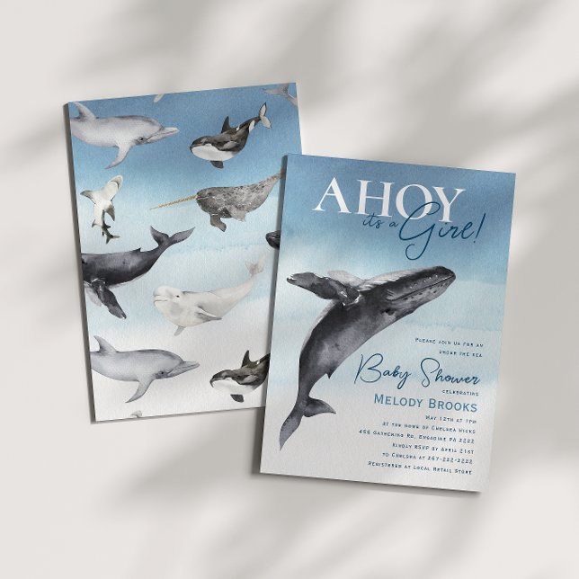 Invitación La ballena tropical del océano hoy es un Baby Show (Subido por el creador)