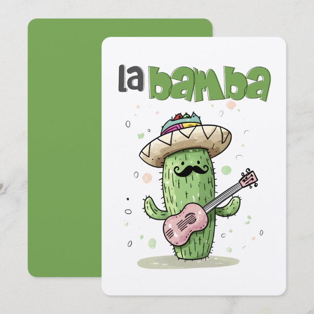 Invitación La Bamba Cactus Jam – Una Fiesta Musical de Cinco  (Anverso / Reverso)