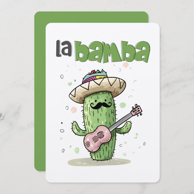 Invitación La Bamba Cactus Jam – Una Música de Fiesta del Cin (Anverso / Reverso)