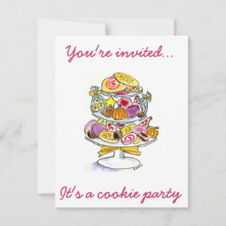 Invitación la bandeja de la galleta que le invitan…, él es un