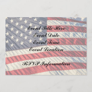 Invitación La bandera americana