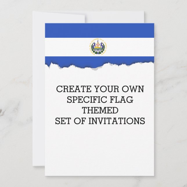 Invitación La bandera de El Salvador (Anverso)