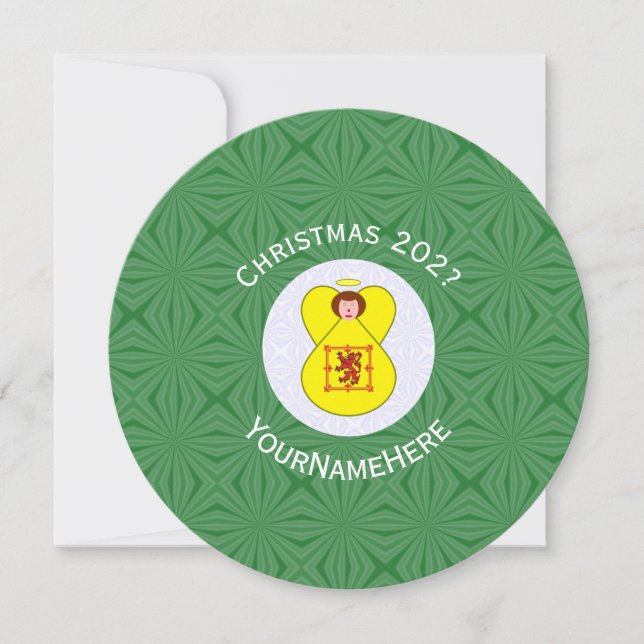 Invitación La bandera de los Navidades de Scot Lion Rampant A (Anverso)