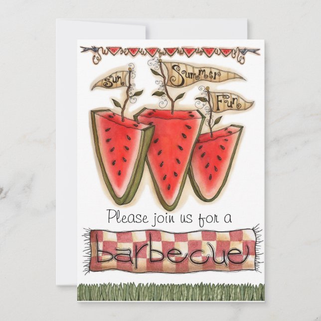 Invitación la barbacoa invita (Anverso)