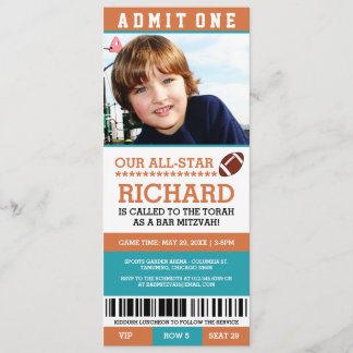 Invitación La barra de fútbol Mitzvah invita