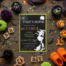 Invitación La bebé de Halloween está preparando Baby Shower p