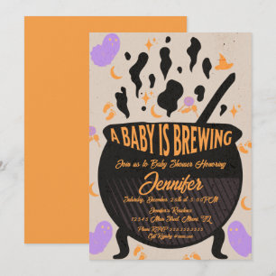 Invitación La Bebé está en Camino Fiesta Retro de Baby Shower