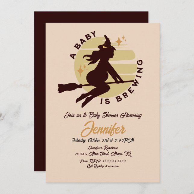 Invitación La bebé retro está preparando Baby Shower (Anverso / Reverso)