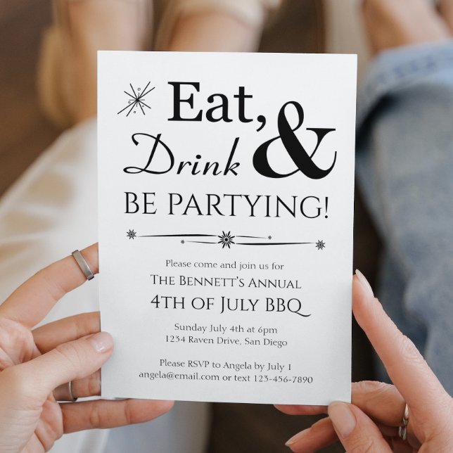 Invitación La Bebida Retro Estará De Fiesta El 4 De Julio Fie (Subido por el creador)