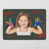 La Bendición De Lazos Rojos Minimalistas En Navida
