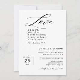 Invitación La Biblia cristiana Minimalista moderna contra el