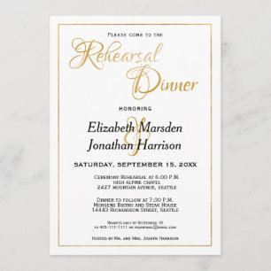 Invitación La Biblia de Muchas Aguas Elegante Cena de Ensayo 
