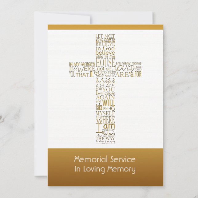 Invitación La biblia de oro versifica la ceremonia (Anverso)