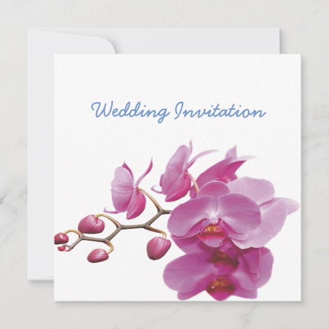 Invitación La boda barata de las orquídeas empaqueta equipos (Anverso)