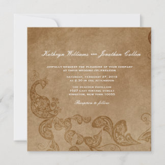 Invitación La boda blanca floral elegante del pavo real del
