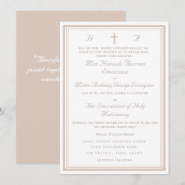 Invitación La Boda Católica Refinada