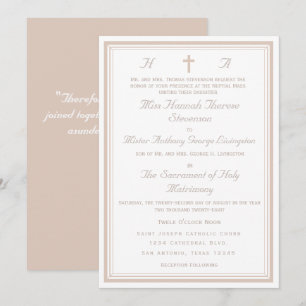 Invitación La Boda Católica Refinada