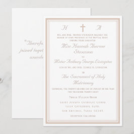Invitación La Boda Católica Refinada