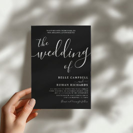 Invitación La Boda de Blanco y Negro