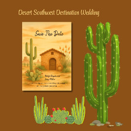 Invitación La boda de Boho del suroeste del desierto ruso sal