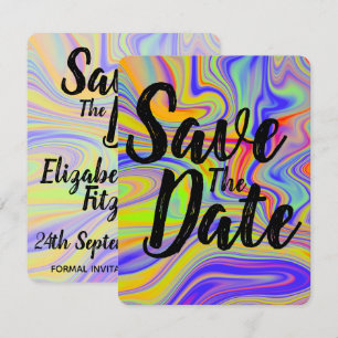 Invitación La boda de casamiento arcoiris salva la fecha