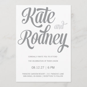 Invitación La boda de encargo gris retra 311 me entra en
