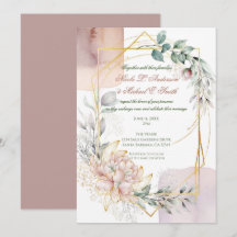 La boda de flores de follaje dorado