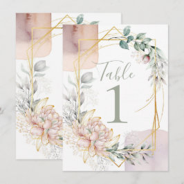 Invitación La boda de flores de follaje dorado