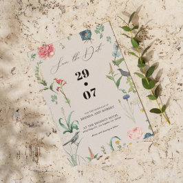 Invitación La boda de Flores Silvestres de los Jardínes Secre
