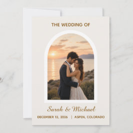 Invitación 'La boda de' Foto de Arco Moderno Save the Date