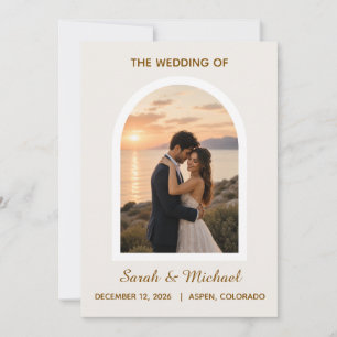 Invitación 'La boda de' Foto de Arco Moderno Save the Date