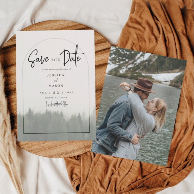 Invitación La boda de la montaña forestal salva la fecha (Subido por el creador)