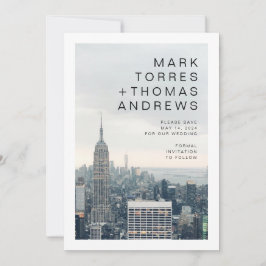 Invitación La boda de Nueva York salva la fecha