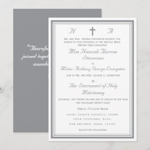 Invitación La Boda de Plata Católica Refinada