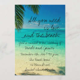 Invitación La boda de playa tropical de la Florida invita